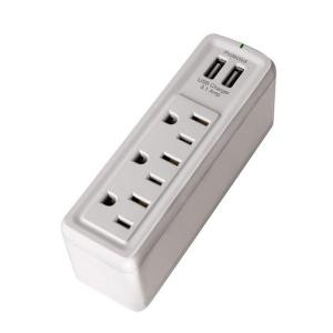 CETECH 3-Outlet USB Travel Wall Tap Surge Protector - HDC300WUWH