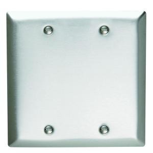  2 Gang Blank Wall Plate - Stainless Steel - SL23CC5