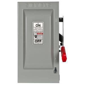 Siemens Heavy Duty 30 Amp 600-Volt 3-Pole Indoor Fusible Safety Switch with Neutral - HF361N