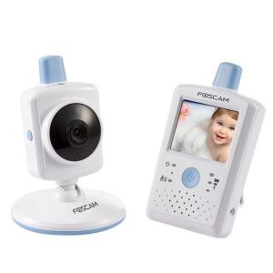 Foscam Wireless Indoor Dome Shaped Digital Video Baby Monitor with Touchscreen LCD - White/Blue - FBM2307
