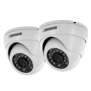 Defender Pro 800TVL Ultra High Resolution Widescreen Indoor/Outdoor Dome Security Cameras (2-Pack) - 21319