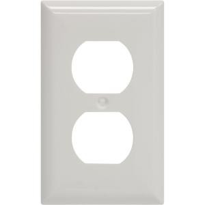 GE Duplex Receptacle Wall Plate - White - 40022