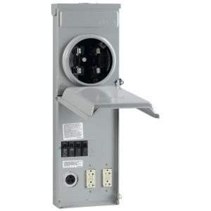 GE 100 Amp Metered Temporary Power Outlet Box - R038C010