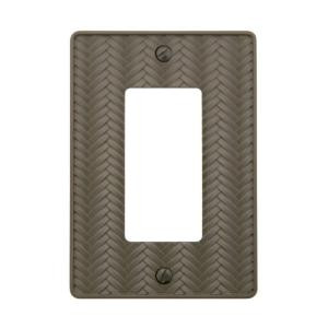 Amerelle Weave 1 Decora Wall Plate - Bronze - 89RB