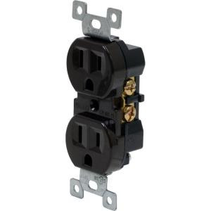 GE Grounded Duplex Receptacle - Brown - 17805