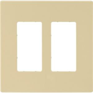 CooperWiringDevices 2 Switch Decorator Duplex Nylon Wall Plate - Ivory - PJS262V-L