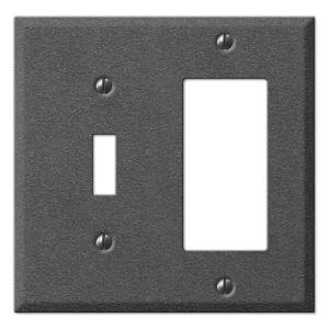 CreativeAccents Steel 1 Toggle 1 Decora Switch Wall Plate - Antique Pewter - 9TAP126