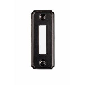 HamptonBay Wired Lighted Door Bell Push Button, Black - HB-619-02