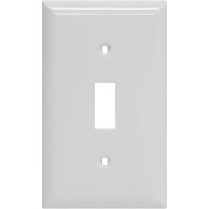 GE 1 Toggle Switch Wall Plate - White - 40026