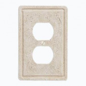 Amerelle Faux Stone 1 Duplex Wall Plate - Toasted Almond - 8347D
