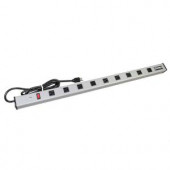 Wiremold 15 ft. 9-Outlet Industrial Power Strip with Lighted On/Off Switch - UL309BD