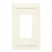 HamptonBay Wood Architectural 1 Gang Decora Wall Plate - White - W10768-WH-UH