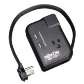 TrippLite Protect It! 3 AC Power Outlet Travel Size Surge with 2 USB Charging Ports - TRAVELER3USB
