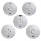 Kidde Worry Free 10-Year Battery Operated Complete-Whole Home Smoke Alarm Starter (5-Pack) - 21010613
