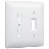 HubbellTayMac 2-Gang Duplex/Toggle Wall Plate - White (10-Pack) - 2400W