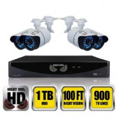 NightOwl 8-Channel Video Security System with 4 Hi-Resolution 900 TVL Bullet Cameras - B-F900-81-4