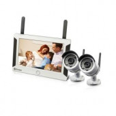 Swann NVW-470 Wi-Fi 7 in. LCD and 720p IP 2 Camera Kit - SWNVW-470PK2-US