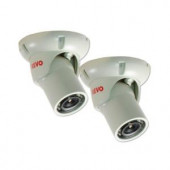 Revo 1200 TVL Indoor/Outdoor Mini Turret Surveillance Camera with 100 ft. Night Vision and BNC Conversion Kit (2-Pack) - RCTS30-4BNDL2N