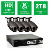 Q-SEE 8-Channel 720p 2TB Surveillance System with (4) HD Camera 80 ft. Night Vision - QT928-4N4-2