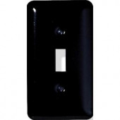 Amerelle Steel 1 Toggle Wall Plate - Black - 935TBK