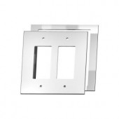 MirrEdge Crystal Cut Mirror 2 Decora Wall Plate with Clear Acrylic Spacer - 30202