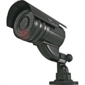 NightOwl Wireless Indoor/Outdoor Decoy Bullet Surveillance Camera with Flashing LED Light - Black - DUM-BULLET-B
