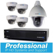 AvertX HDIP 16-Channel 8TB NVR Surveillance System with (4) 4MP Auto Focus Dome Cameras and (1) 30X PTZ Camera - AVXKITHD1PR16098T
