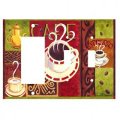 ArtPlates Coffee Cafe Rocker/2 Switch Combo Wall Plate - RSS-228