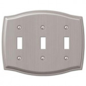  Sonoma 3 Toggle Wall Plate - Brushed Nickel - 159TTTBN
