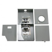 GE 200 Amp 4 Space 8 Circuit Outdoor Combination Main Breaker/Ringless Meter Socket Load Center - TSMR420CSCUGP