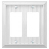  Cottage 2 Gang Decora Wall Plate - White - 279RRW