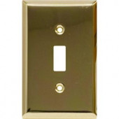 GE 1 Toggle Switch Wall Plate - Faux Brass - 52104
