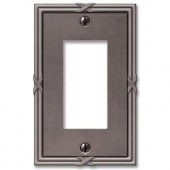Amerelle Ribbon and Reed 1 Decora Wall Plate - Antique Nickel - 44RAN