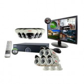 Revo 16-Channel 4TB 960H DVR Surveillance System with (10) 1200 TVL 100 ft. Night Vision Cameras and 21.5 in. Monitor - R165D5IB5IM21-4T
