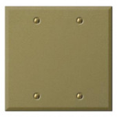 CreativeAccents Steel 2 Toggle Wall Plate - Antique Brass - 9MAB122
