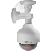 NightOwl Wireless Indoor/Outdoor Decoy PTZ Surveillance Camera with Flashing LED Light - White - DUM-PTZ-W