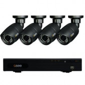Q-SEE HeritageHD Series 4-Channel 720p 1TB Surveillance System with 4 HD Camera and 80 ft. Night Vision - QT914-4N4-1