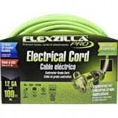 Flexzilla 100 ft. 12/3 Extension Cord - 722-123100FZL5F