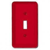 Amerelle Steel 1 Toggle Wall Plate - Red - 935TR