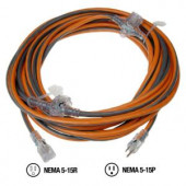 RIDGID 50 ft. 14/3 3-Outlet In-Line Extension Cord - 614-14336BB
