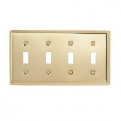 Amerelle Madison 1 Toggle Wall Plate - Polished Brass - 75T4BR