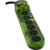 JascoProducts Green Camo 3 ft. 6-Outlet Power Strip - 14834