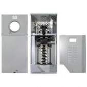 GE 150 Amp 8 Space 16 Circuit Outdoor Combination Main Breaker/Ringless Meter Socket Load Center - TSMR815CSFLFMG