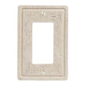 Amerelle Faux Stone 1 Decora Toggle Wall Plate - Toasted Almond - 8347R
