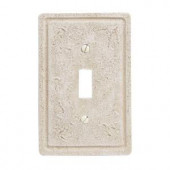 Amerelle Faux Stone 1 Toggle Wall Plate - Toasted Almond - 8347T