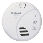 FirstAlert 120-Volt AC Wireless Smoke Detector with Photo-Electric Sensor - SA520B