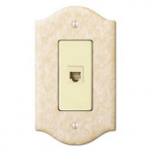 CreativeAccents 1 Gang Toggle Steel Phone Jack Decorative Wall Plate - Satin Honey - 9VHN117SPJ