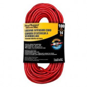 Cerrowire 100 ft. 14/3 Stay Plug Extension Cord - Red - 630-34033CR