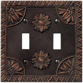 CreativeAccents York 2 Toggle Wall Plate - Antique Bronze - 879ABRZ02