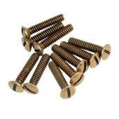 Amerelle 3/4 in. Wall Plate Screws - Antique Brass (10-Pack) - PSAB